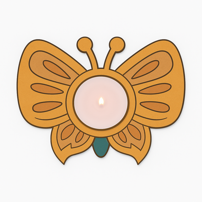 Butterfly T Light Candle Holder Premarked