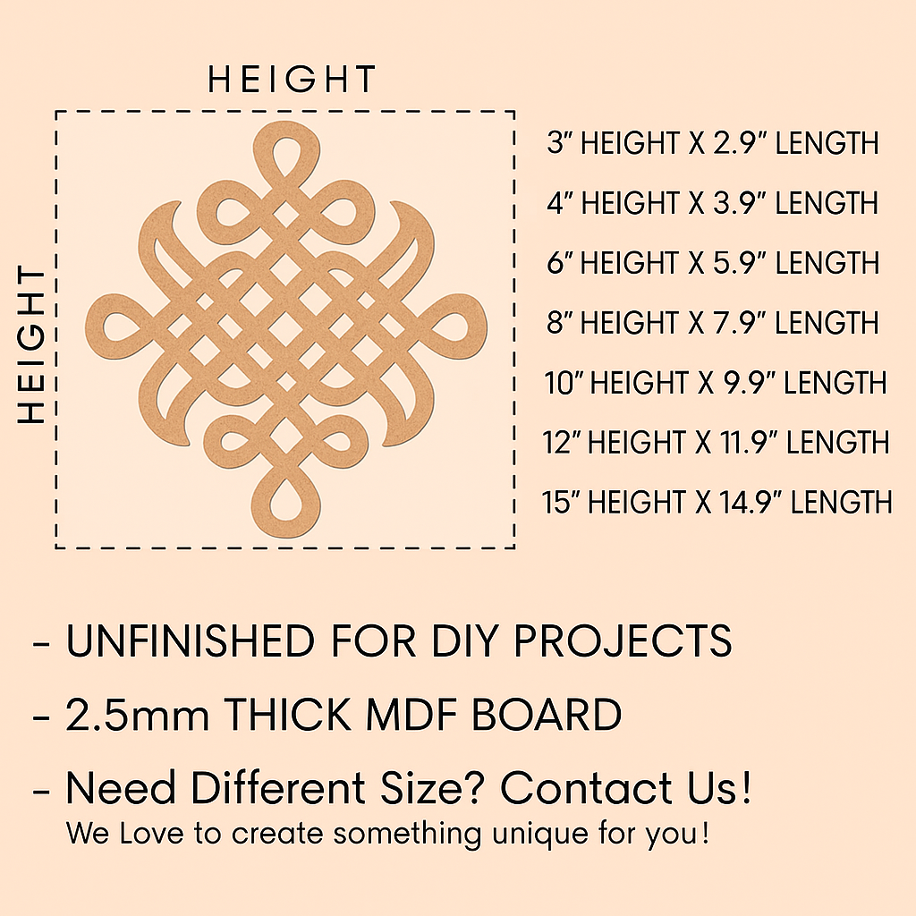 Muggu Pattern MDF Kolam Art Cutout