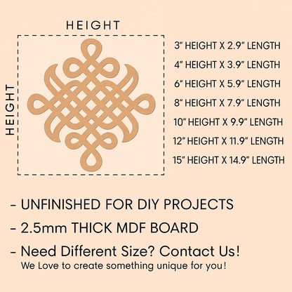 Muggu Pattern MDF Kolam Art Cutout