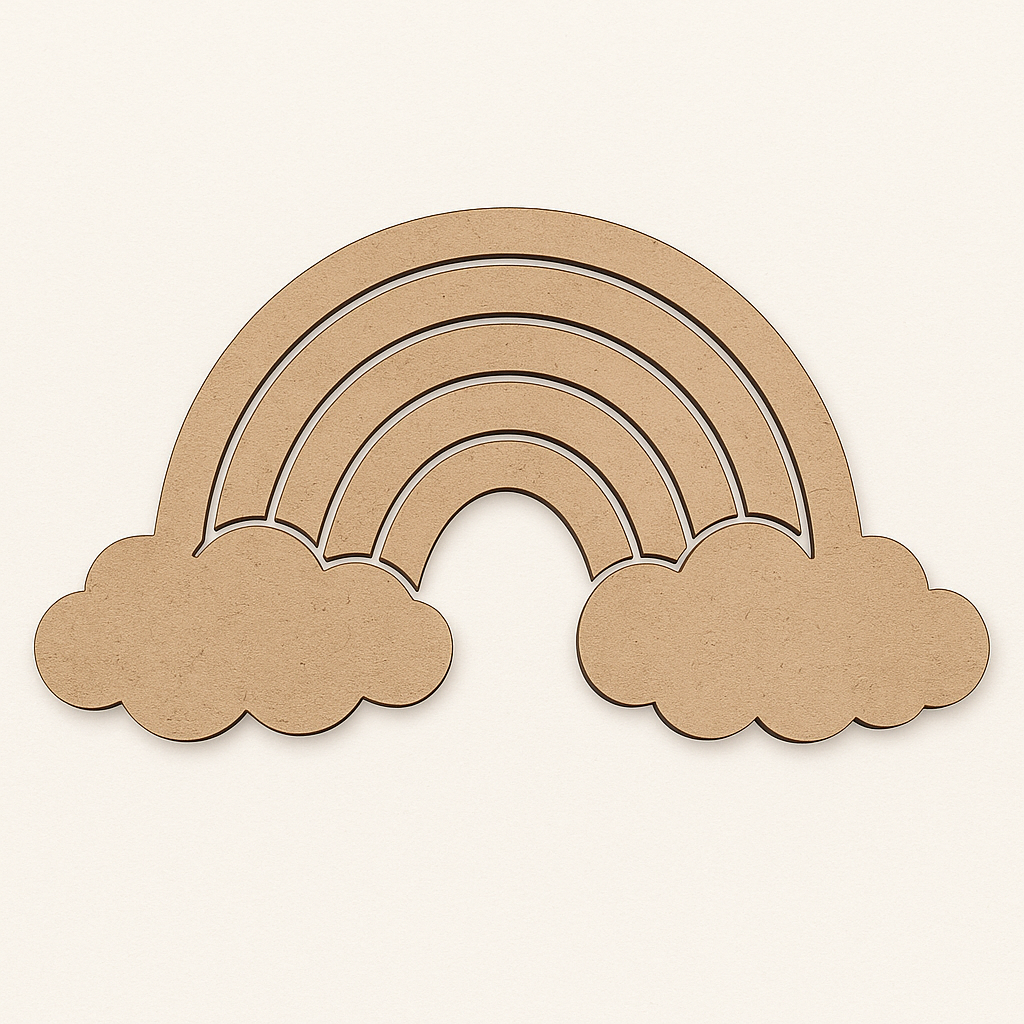 Rainbow With Clouds DIY Cutout