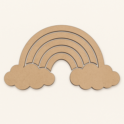 Rainbow With Clouds DIY Cutout