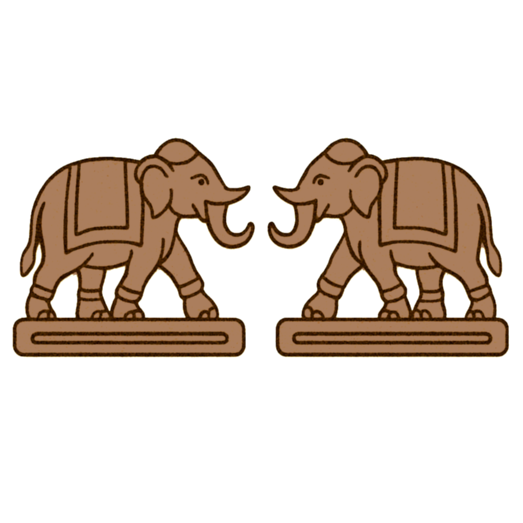 Pichwai Elephant With Stand Cutout
