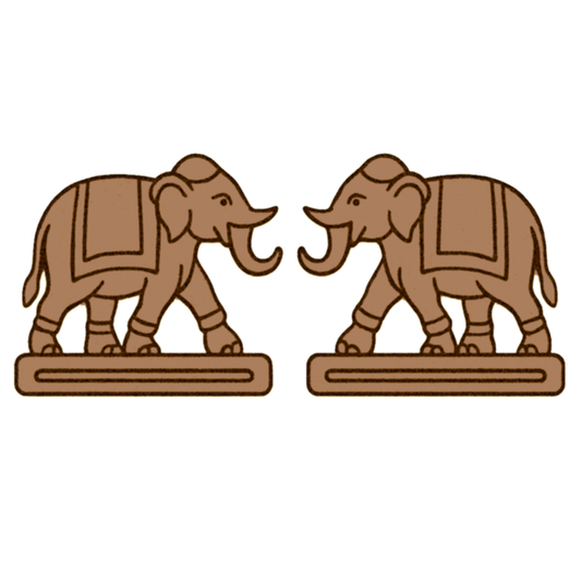 Pichwai Elephant With Stand Cutout