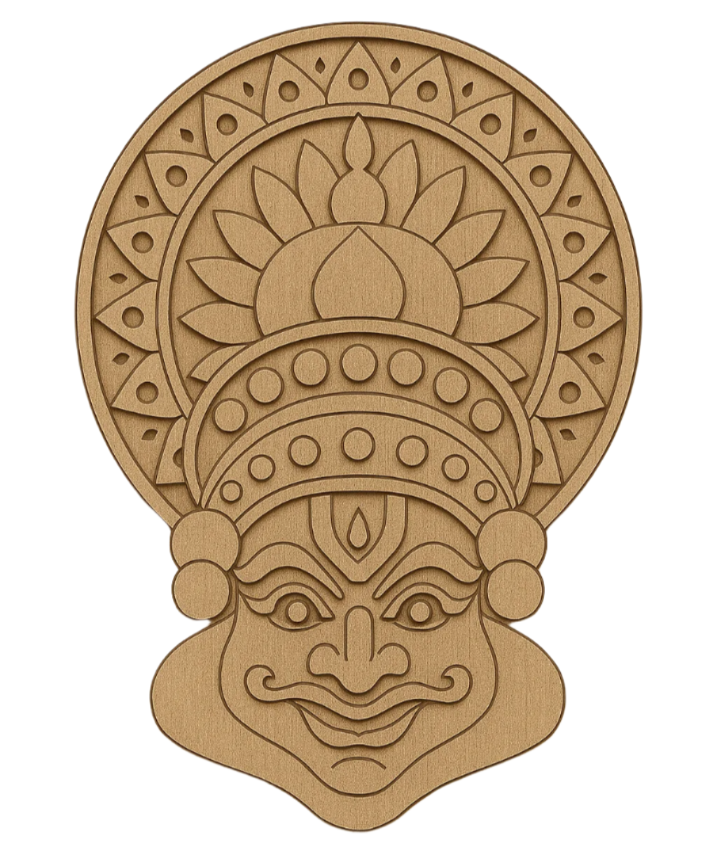 Khathakali MDF Pre-Marked Cutout