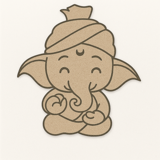 Baby Ganesha MDF Pre-Marked Cutout