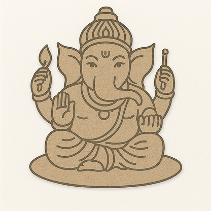 Ganesh Ji MDF Pre-Marked Cutout