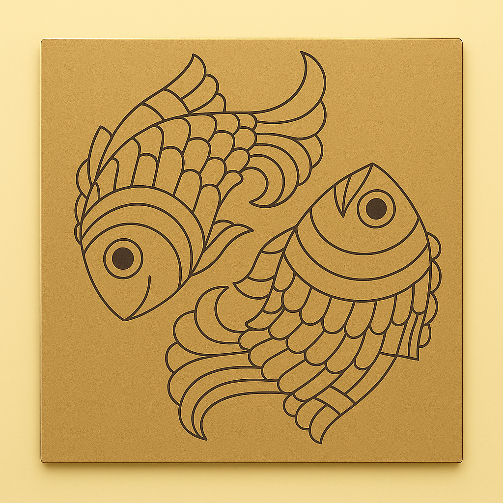 Fishes Pre Marked Wall Plate