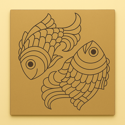 Fishes Pre Marked Wall Plate