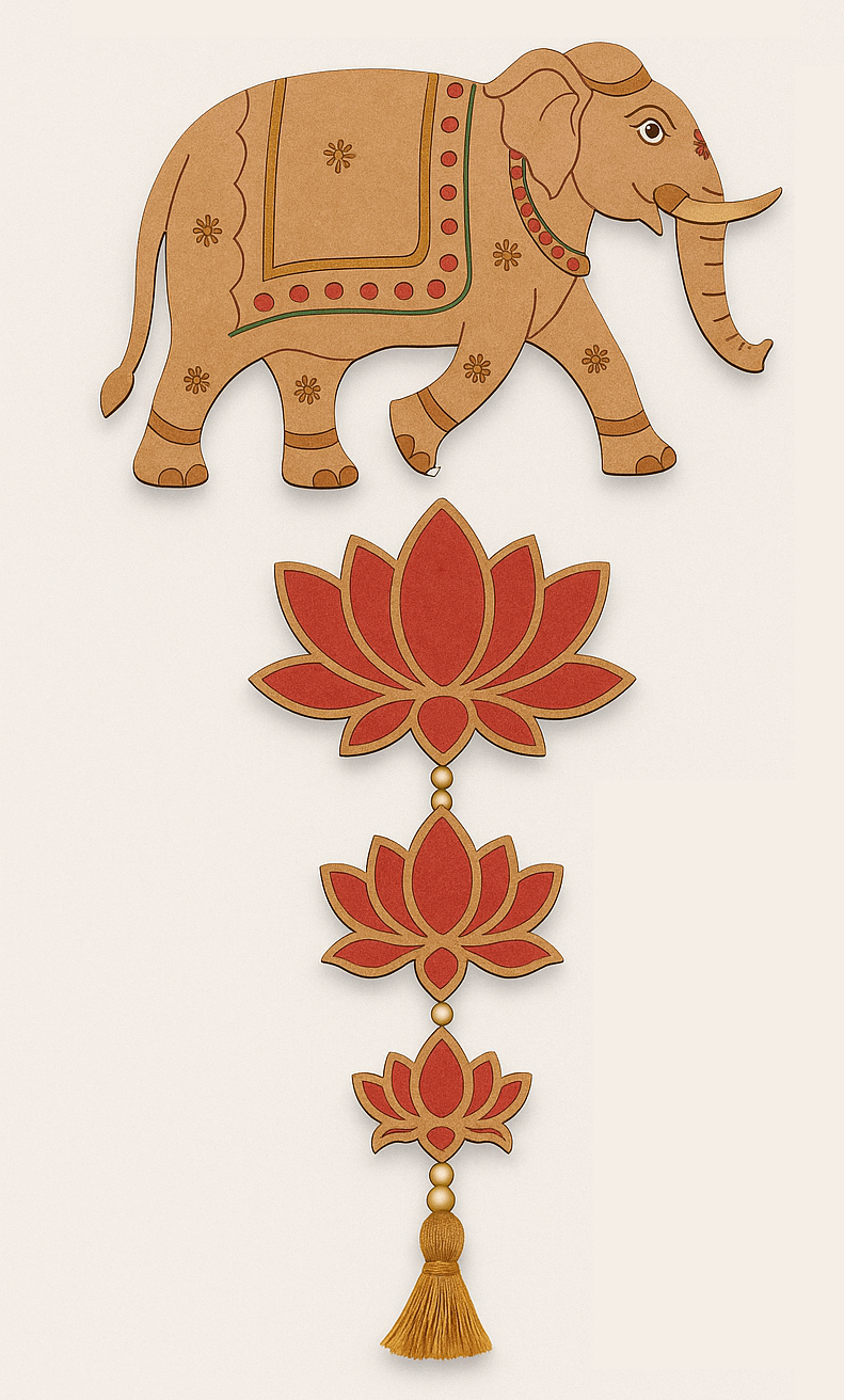 Pichwai Elephant Cutout