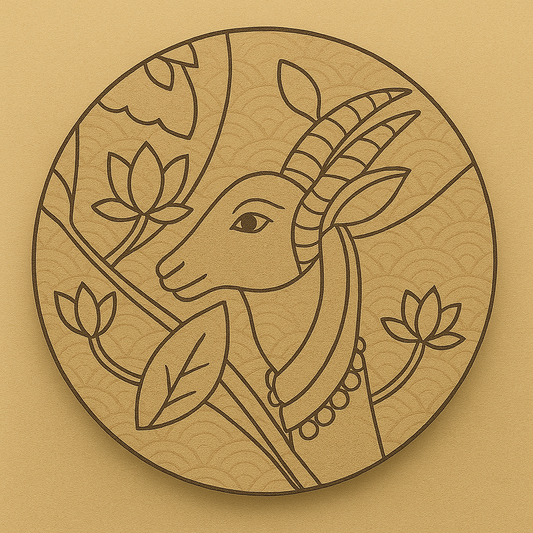 Pichwai Cow Pre Marked Wall Plate