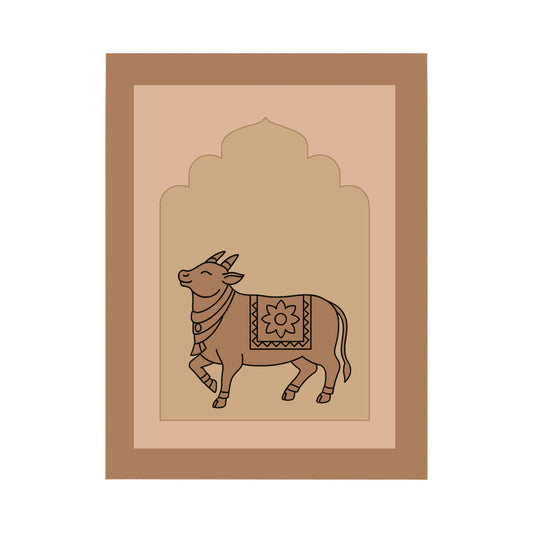 Cow Design MDF Plain Jharokha