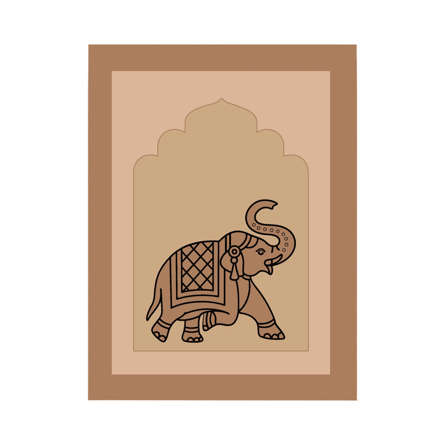 Elephant Design MDF Plain Jharokha