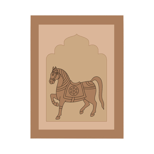 Horse Design MDF Plain Jharokha