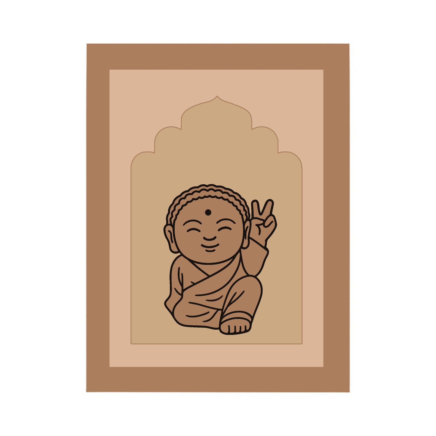 Buddha Design MDF Plain Jharokha