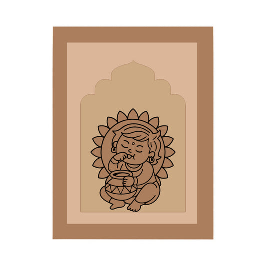 Krishna Design MDF Plain Jharokha