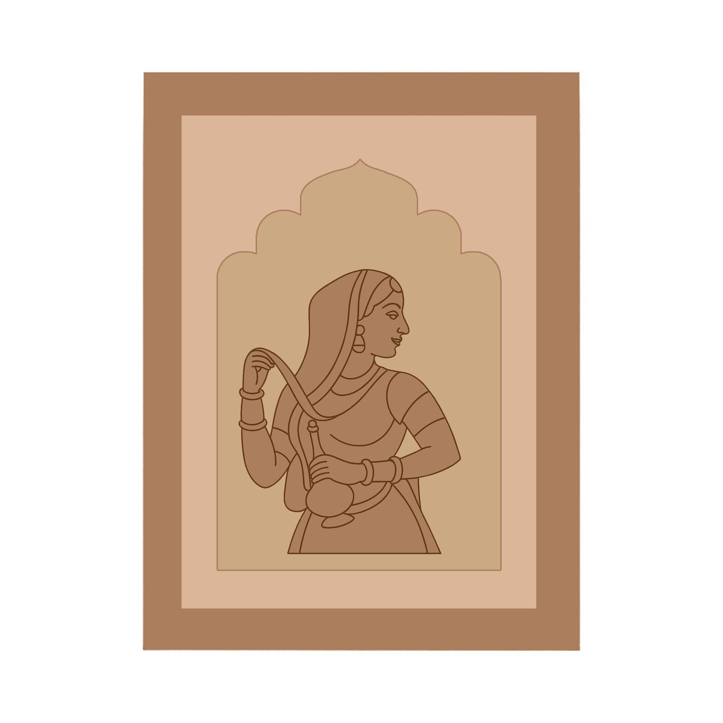 Woman Design MDF Plain Jharokha