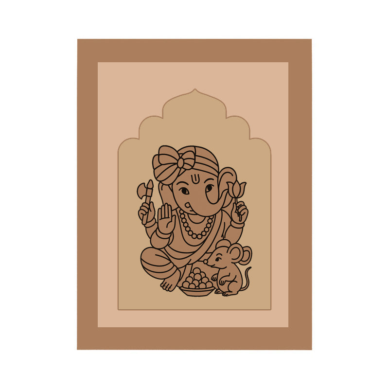 Lord Vinayagar Design MDF Plain Jharokha