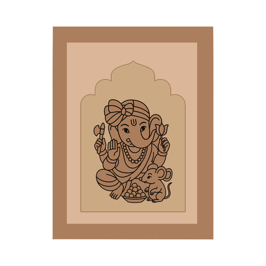 Lord Vinayagar Design MDF Plain Jharokha