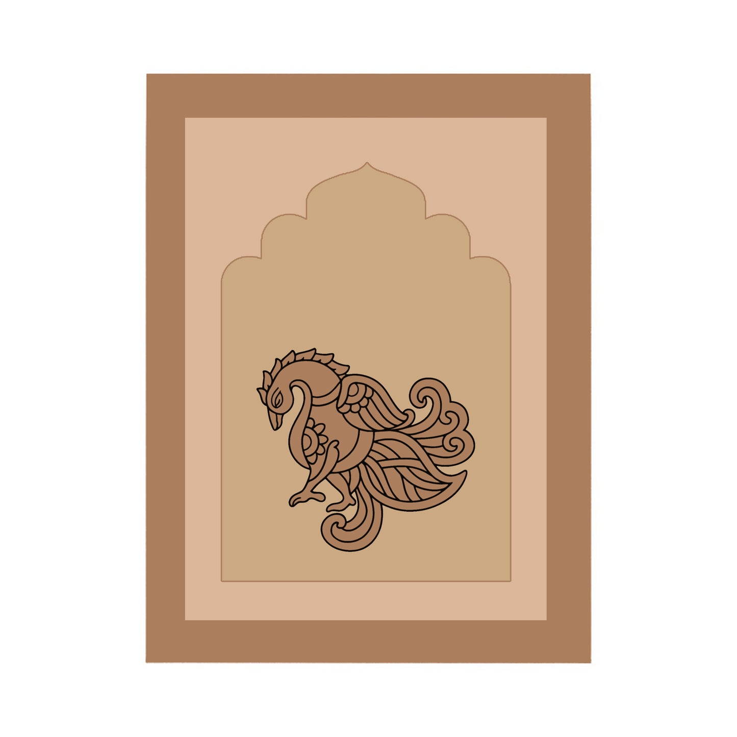 Bird Design MDF Plain Jharokha