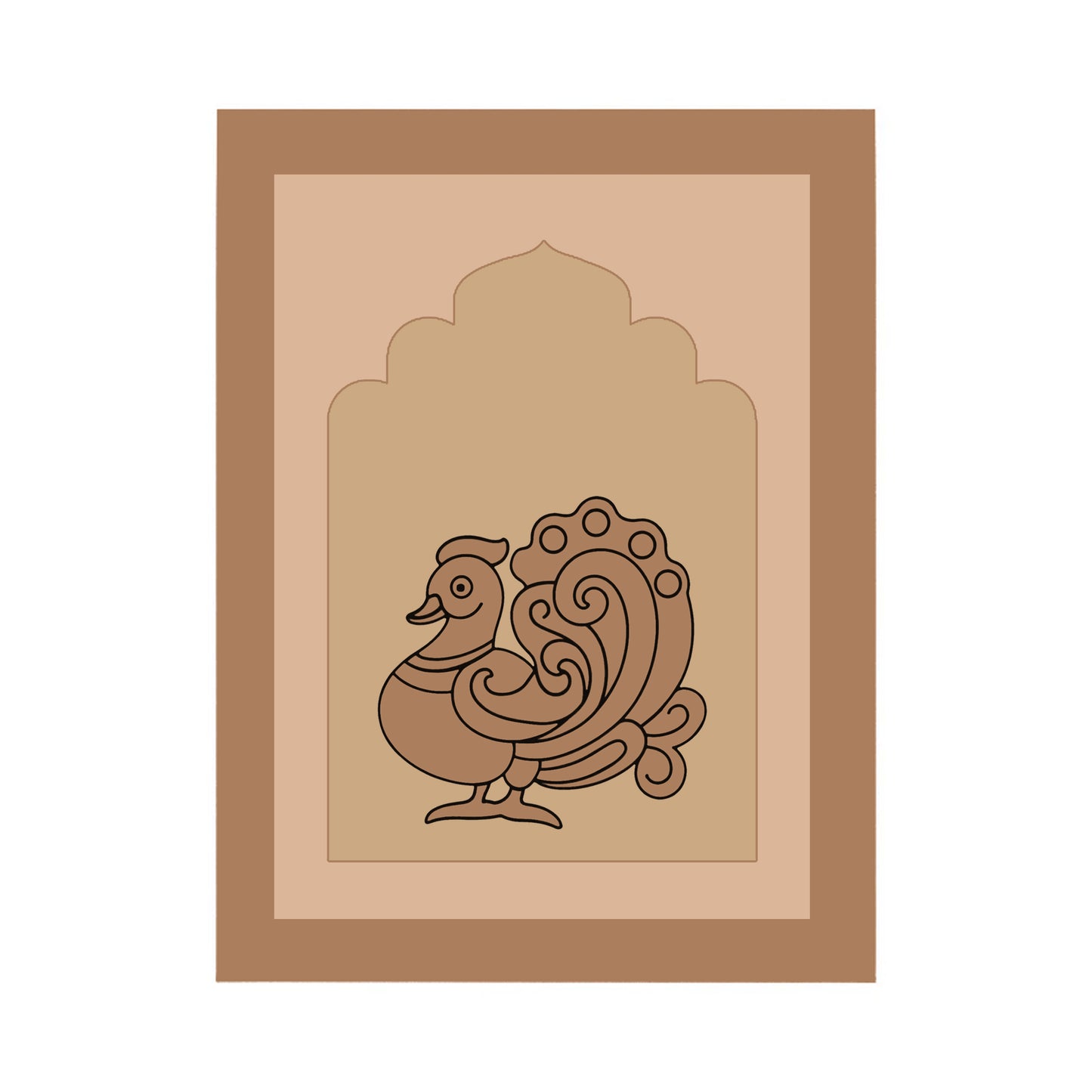 Bird Design MDF Plain Jharokha