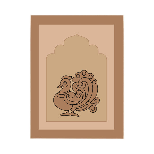 Bird Design MDF Plain Jharokha