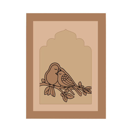 Bird Design MDF Plain Jharokha