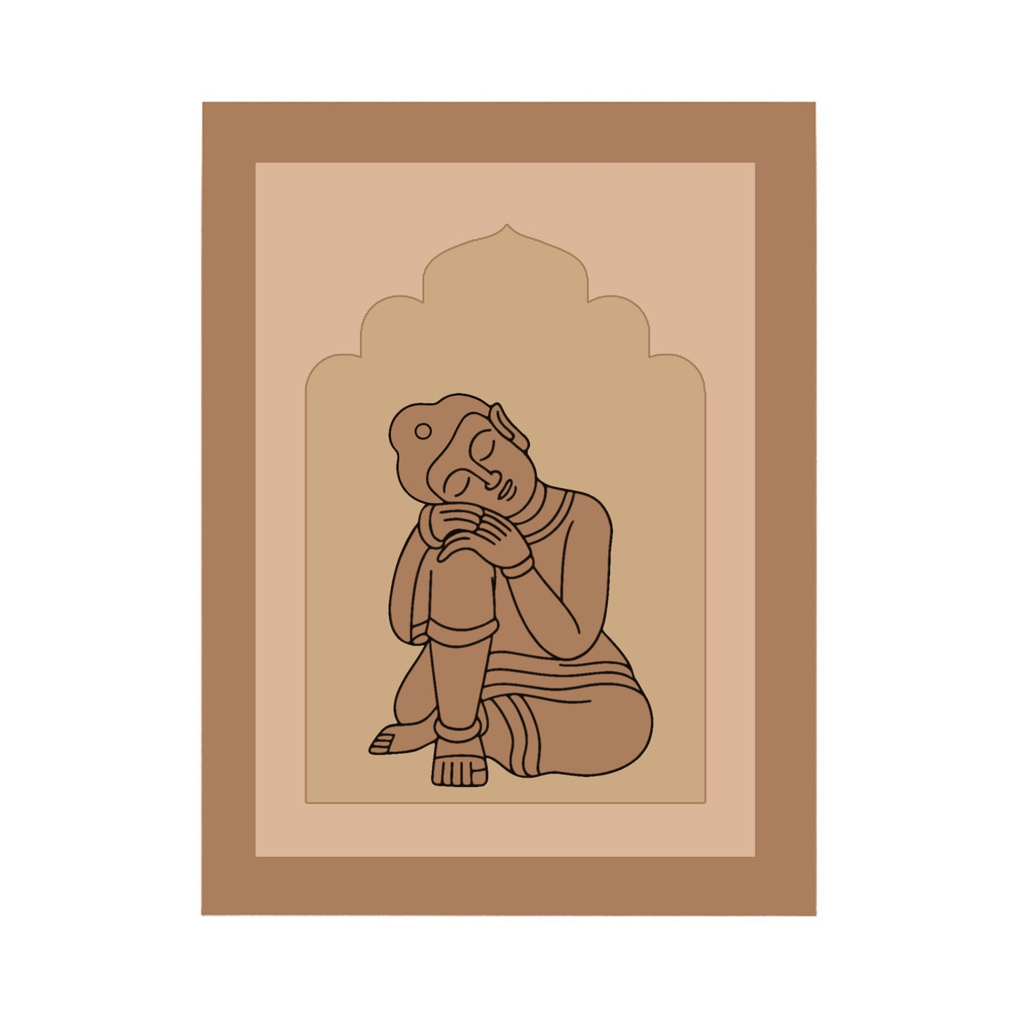 Buddha  Design MDF Plain Jharokha
