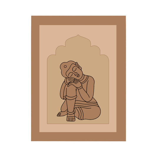 Buddha  Design MDF Plain Jharokha