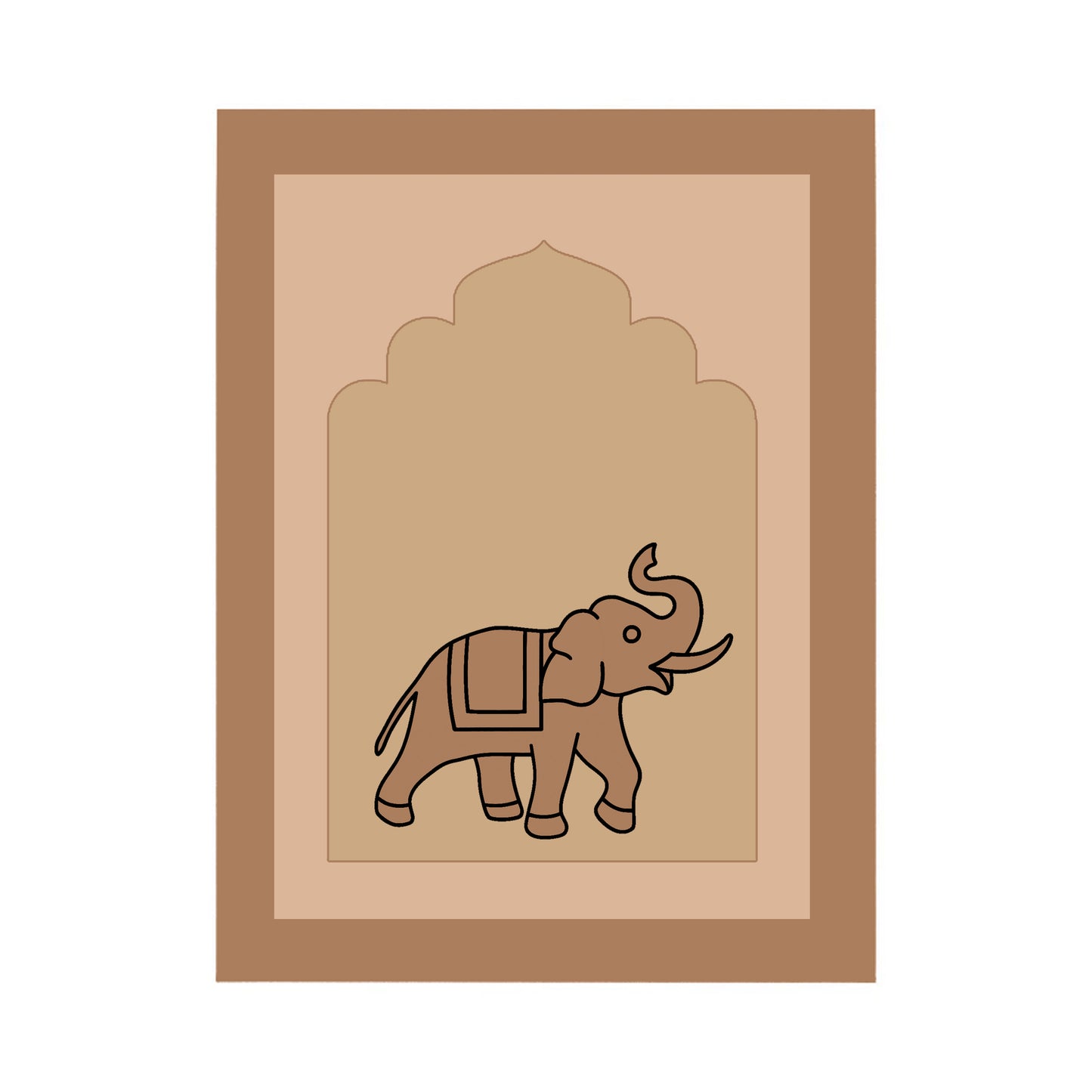 Elephant Design MDF Plain Jharokha