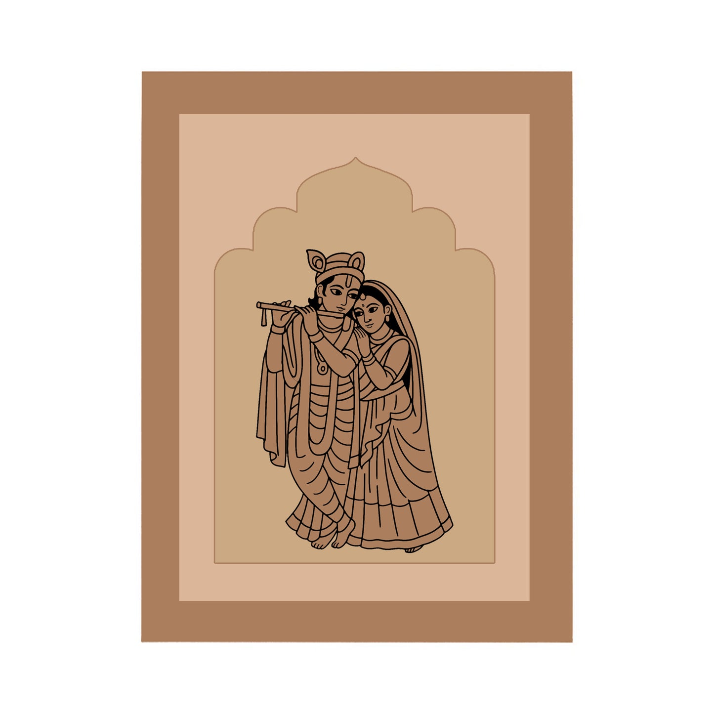 Krishna Design MDF Plain Jharokha