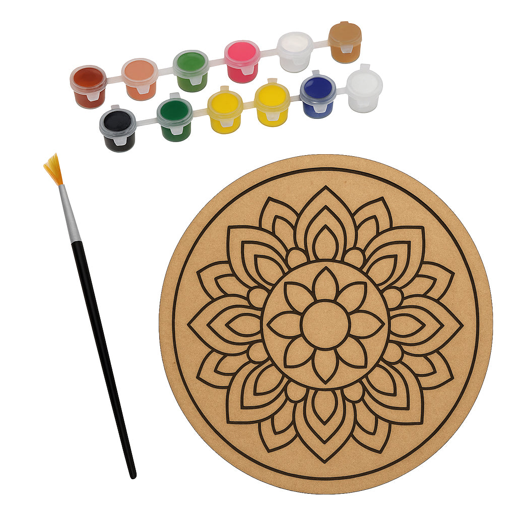 MDF Pre Marked Round Mandala Kit