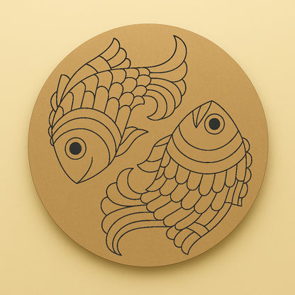 Fishes Pre Marked Wall Plate