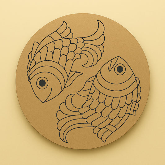 Fishes Pre Marked Wall Plate
