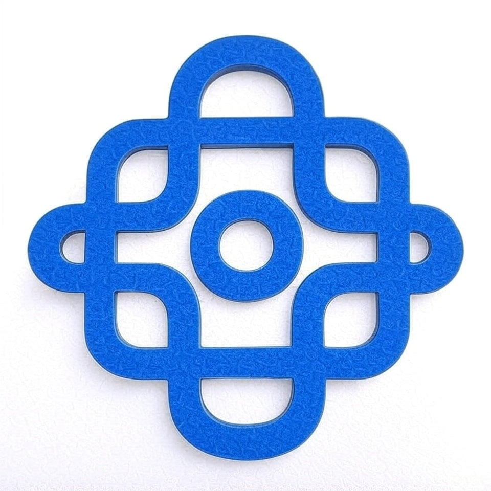 Simple Pattern Plain MDF Kolam Art Cutout