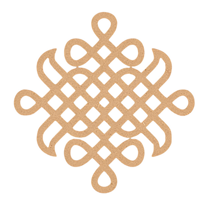 Muggu Pattern MDF Kolam Art Cutout