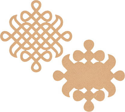 Muggu Pattern MDF Kolam Art Cutout