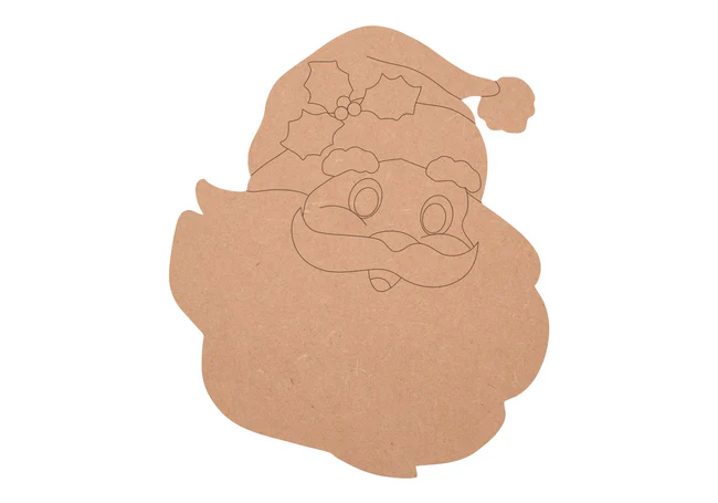 Pre Marked MDF Santa Claus Cutout