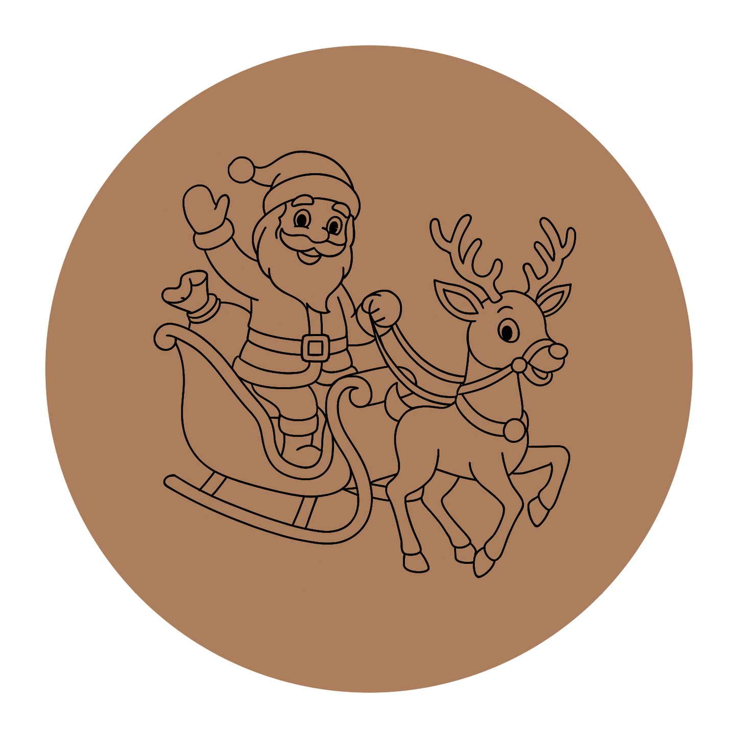 Santa Reindeer Sleigh pre-marked-for-painting