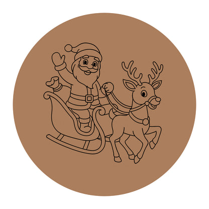 Santa Reindeer Sleigh pre-marked-for-painting