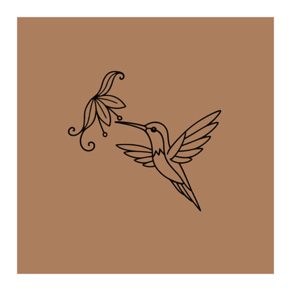 Humming Bird Pre-marked Design for painting