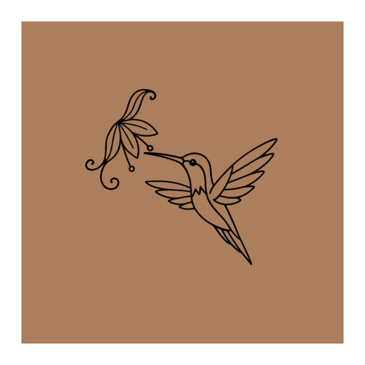 Humming Bird Pre-marked Design for painting