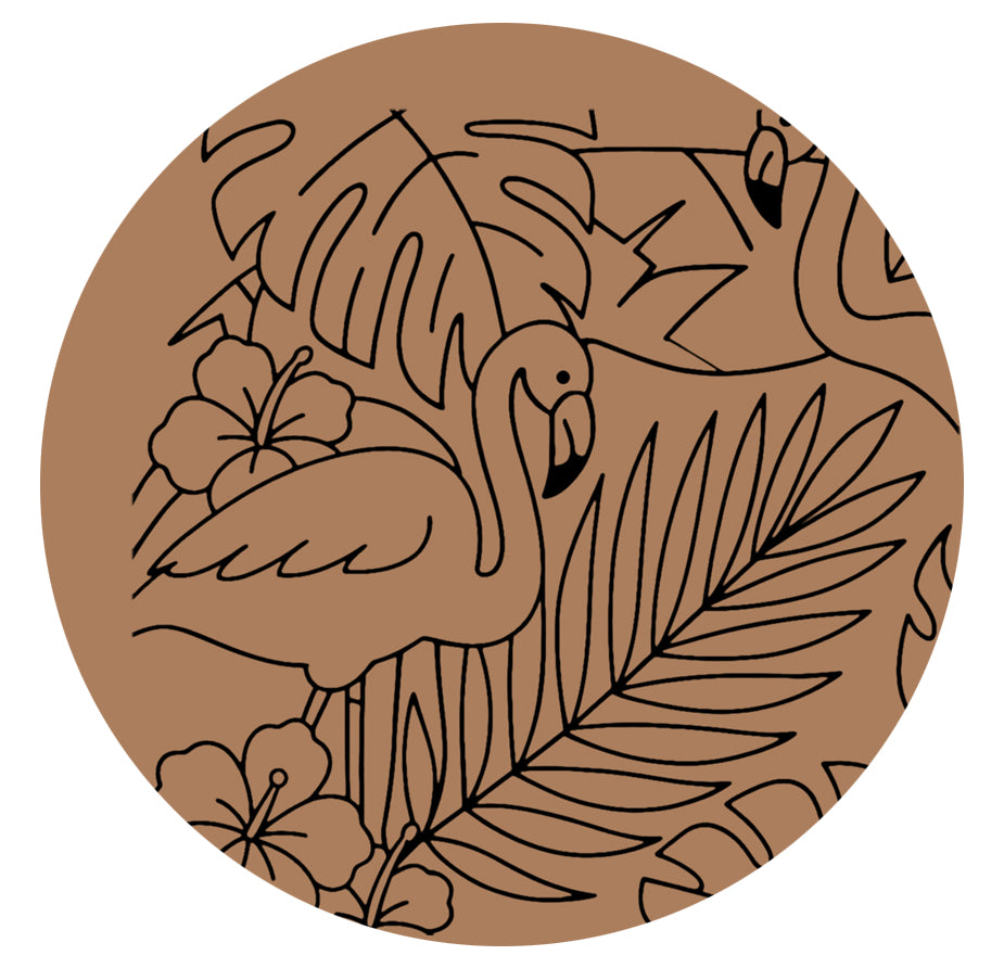 Flamingoes Pre-marked Design for painting