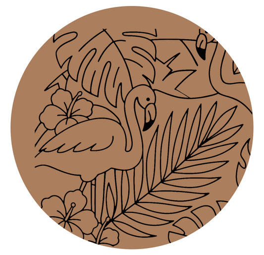 Flamingoes Pre-marked Design for painting
