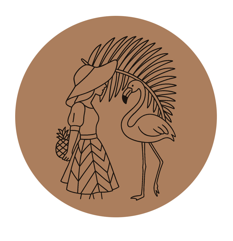 Girl with Bird Pre-marked Design for painting