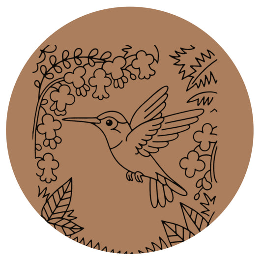 Humming Bird Pre-marked Design for painting