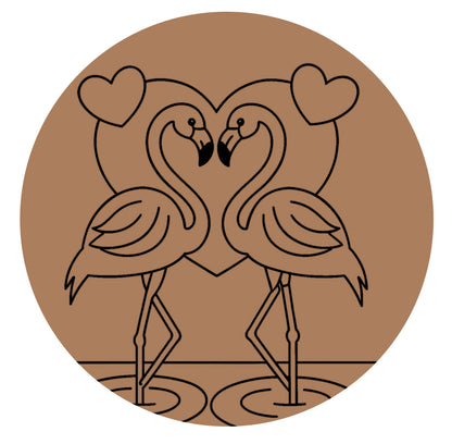 Flamingoes Pre-marked Design for painting