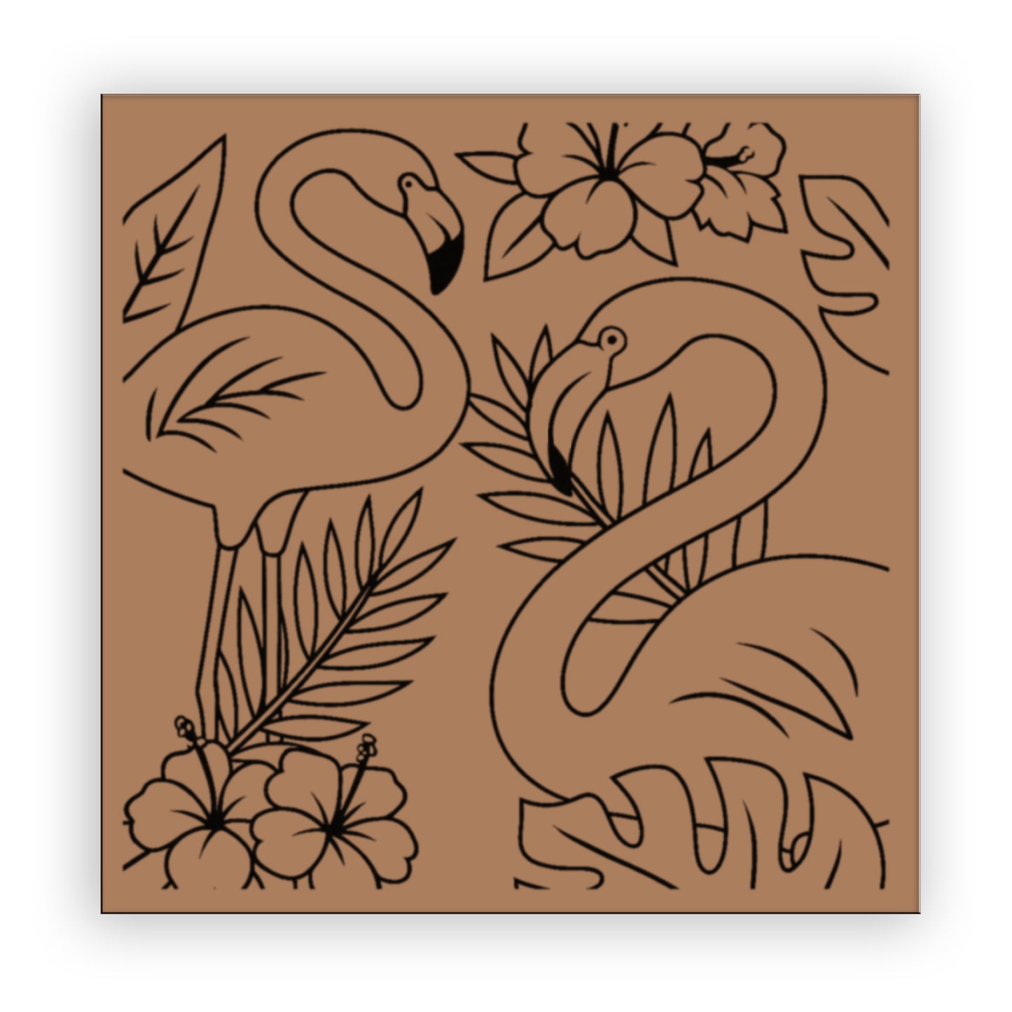 Flamingoes Pre-marked Design for painting