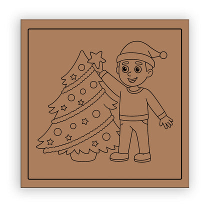 Christmas Boy Pre-marked for Painting