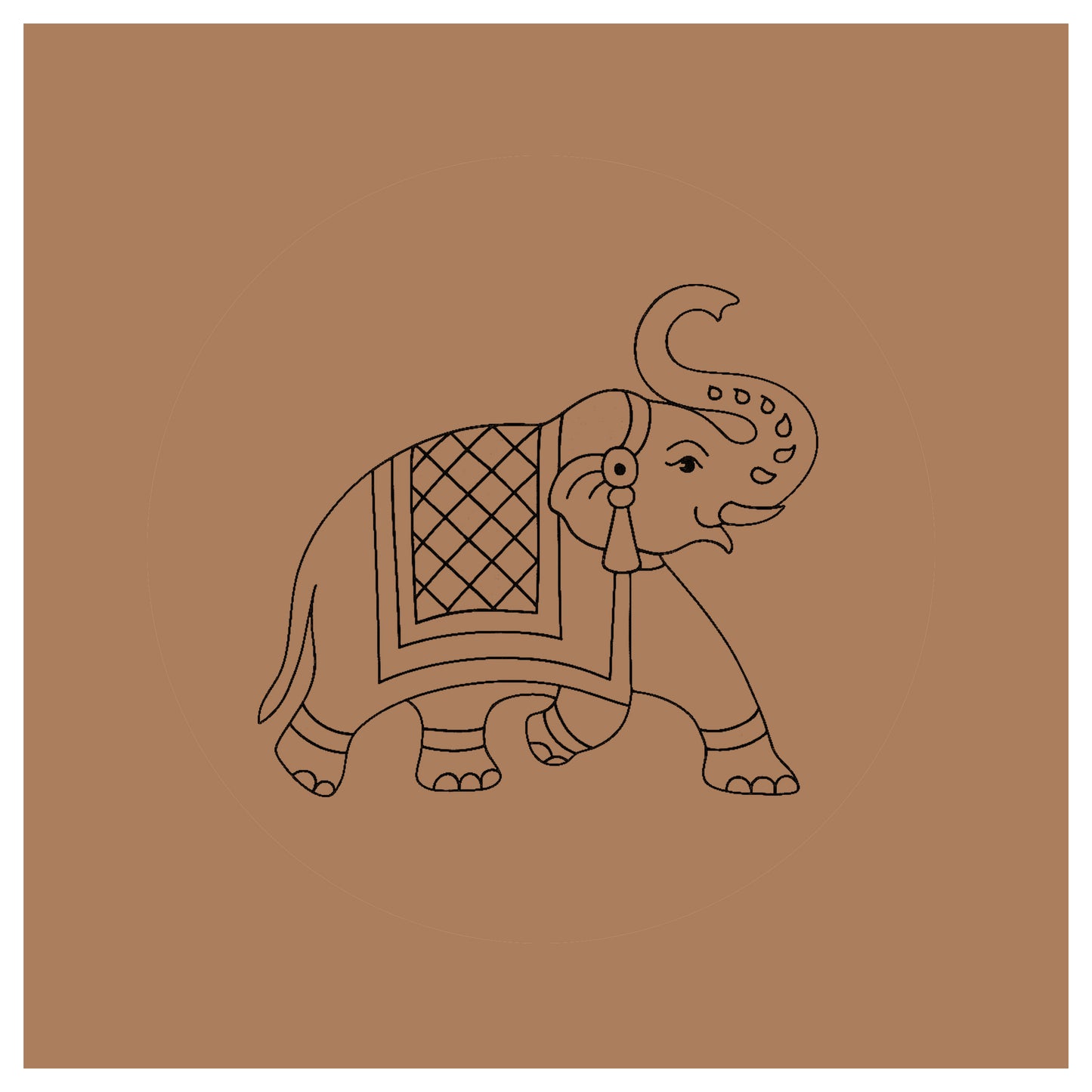Elephant Pre-marked Design for painting
