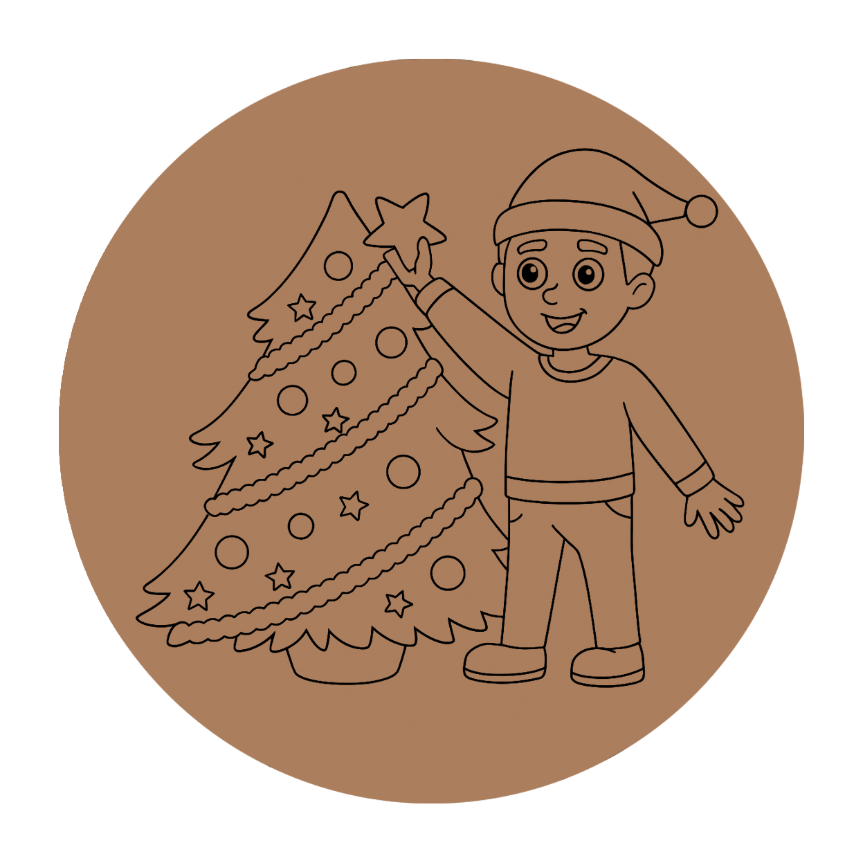 Christmas Boy Pre-marked for Painting